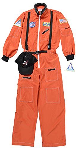 Aeromax Adult Astronaut Suit with Embroidered Cap, Orange, Large ⋆ My Astronaut Costume