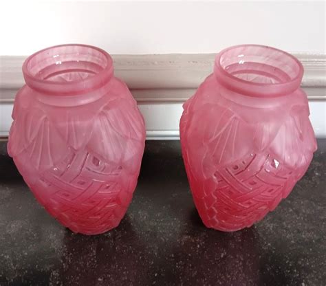 Proantic Charles Schneider Paire De Vases Art D Co Vers