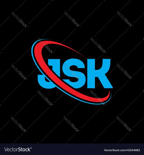 Jsk logo letter design Royalty Free Vector Image