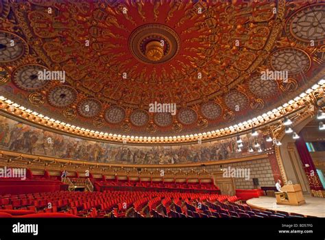 Bucarest El Ateneo Rumano Concert Hall En Estilo Neoclásico Fotografía