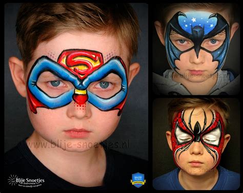 Superhero Face Painting Face Painting Designs Face Painting Tutorials