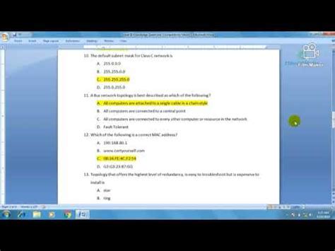 Hardware And Network Service Coc Level Questions And Answers Youtube