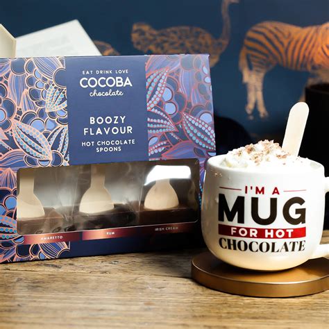 Boozy Flavoured Hot Chocolate Spoon Set By Cocoba