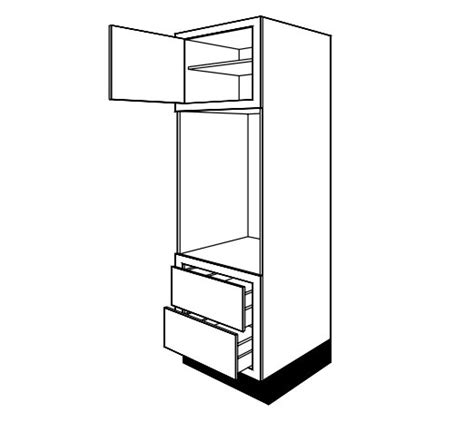 Sheraton 600mm Type 7 Double Oven Housing Unit With 1 Top Door 2 Pan