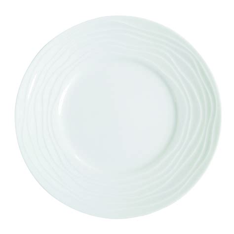 E1002378 Medard de Noblat Assiette plate rond blanc porcelaine Ø 21