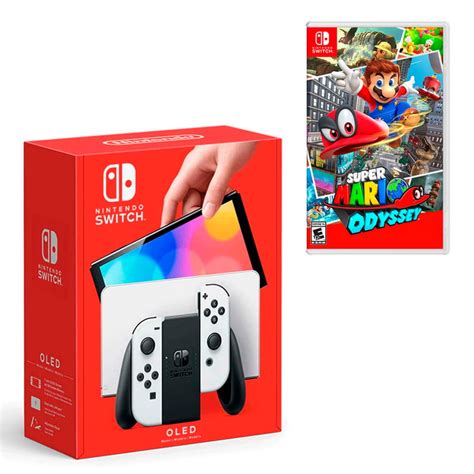 Consola Nintendo Switch Oled Blanca Super Mario Odyssey Nintendo Switch