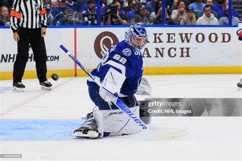 Andrei Vasilevskiy Of The Tampa Bay Lightning Against The New York