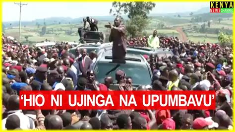 Ruto Blocked By Crowd In Bungoma Listen How He Angrily Lectured Raila