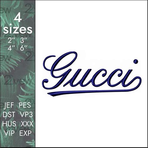 Gucci Embroidery Design, fashion brand logo italic font - Inspire Uplift