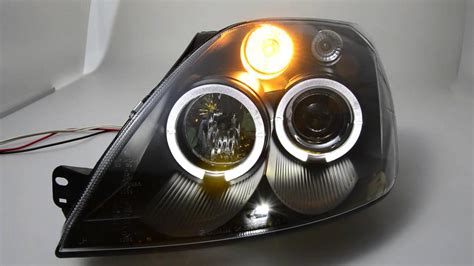 Angel Eye Headlight For Ford Fiesta Mk Led Helo Rims Black Sw Tuning