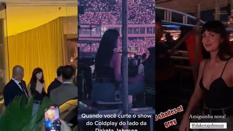 NEW DAKOTA JOHNSON With CHRIS MARTIN Coldplay Concert In Rio De