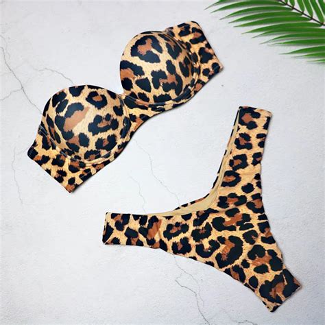 Wild Thong Bikini Women Swimwear Female Swimsuit Leopard Bikini