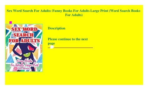 Sex Word Search For Adults Funny Books For Adults Large Print Word