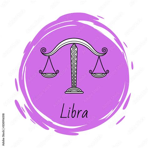 Libra zodiac sign of horoscope. Balance scales symbol of astrological ...