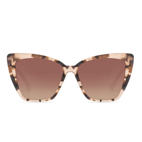 Becky Ii Cat Eye Sunglasses Himalayan Tortoise And Brown Gradient