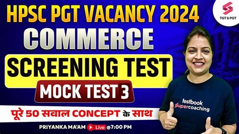 HPSC PGT Commerce Mock Test Screening Test HPSC PGT Commerce