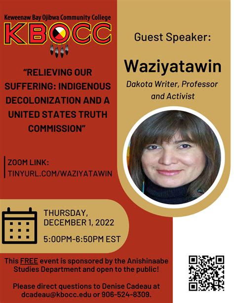 Waziyatawin Guest Speaker Keweenaw Bay Ojibwa Community College