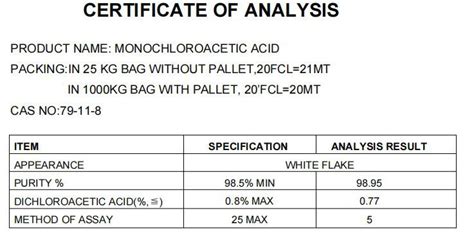 Monochloroacetic Acid Mca Cas No Blog Henan Gp Chemicals