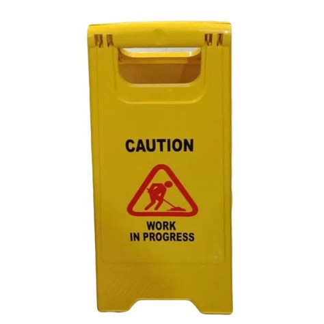 Rectangular Yellow Caution Sign Board For Advertisement At Rs 150