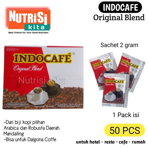 Indocafe Original Blend Sachet Kopi Hotel Cafe Dalgona Coffee Kopi