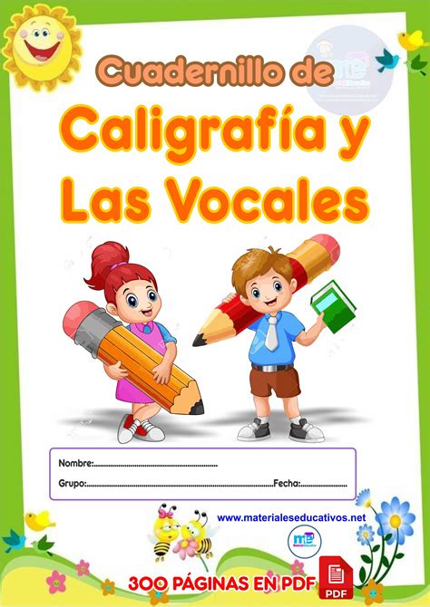 A Spanish Poster With Two Children Holding Pencils