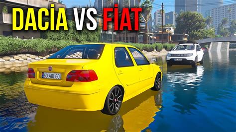 Dacia Vs Fiat Ailesi Arabalar Su Yolu Parkurunda Gta Youtube