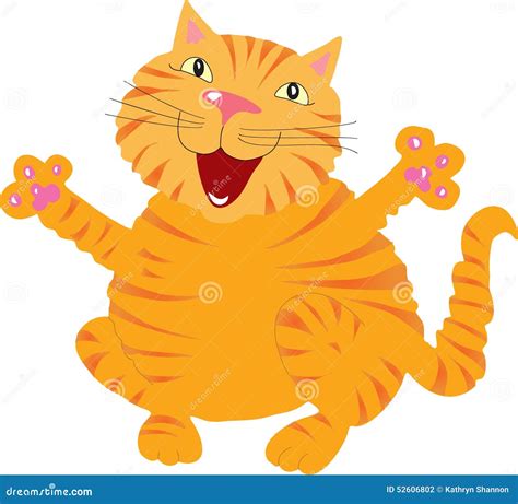 Ginger singing cat stock vector. Illustration of cartoon - 52606802