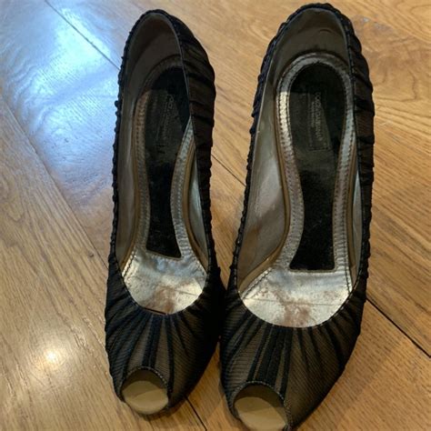 Dolce Gabbana Black Nude Spuntata Vernice Tulle Depop
