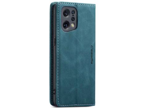 CaseMe Vintage BookCase Oppo Find X5 Hoesje Groen