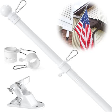 Flag Pole Kit for Outside House with Holder, Flag Poles for 3x5 Flags