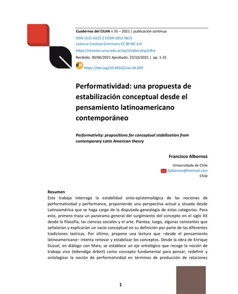 PDF Performatividad una propuesta de estabilización conceptual desde