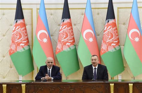 Azerbaijani Afghan Presidents Make Statements For Press [photo]