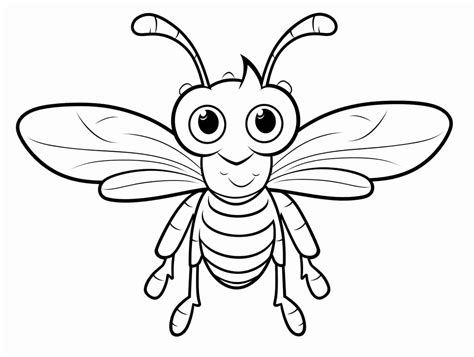 Cheerful Insect Coloring Coloring Page