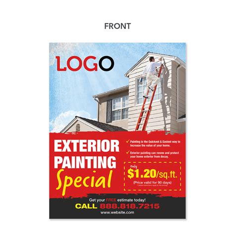 Exterior House Painting Contractor Flyer - Design Print Services – Footbridge Marketing