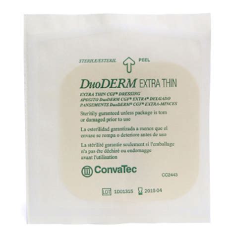 Curativo De Hidrocol Ide Placa Duoderm Extra Fino X Cm Convatec