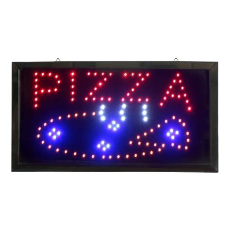 Letreiro De Led Pub Placa de Sinalização Escrito Pizza Efeito