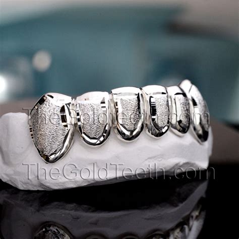 Sterling Silver Grillz Custom Silver Teeth Real Diamond Etsy