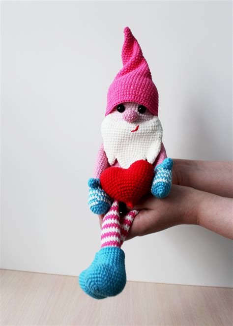 Gnome Valentines Day Crochet Pattern Valentine S Gnome Etsy