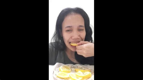 Eating Lemon Challenge Lemon Challenge While Singingsobrang Asimmae