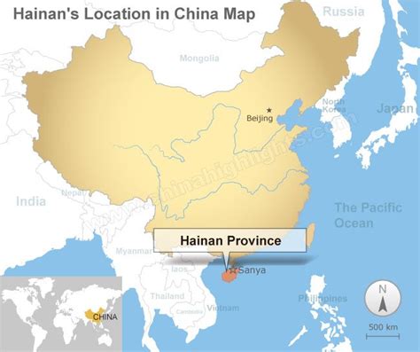 Hainan Map, Map of Hainans Tourist Attractions and Cities