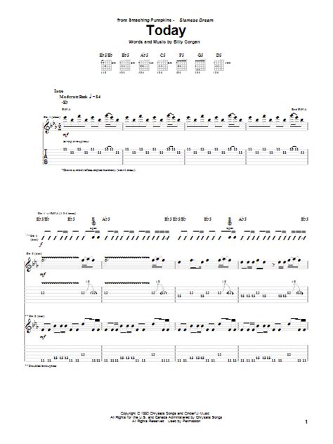 Today By The Smashing Pumpkins Guitar Tab Guitar Instructor