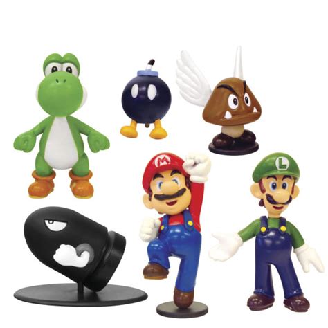 Nintendo Super Mario Mini Figures Series 1 Box Set - 6 Figures Toys | Zavvi