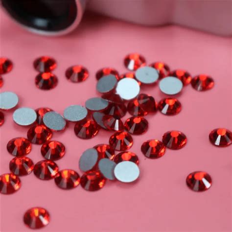 Pcs Lot Ss Ss Crystal Light Siam Non Hotfix Flatback Rhinestones