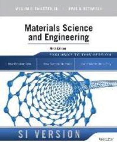 Materials Science and Engineering William D Callister Jr 교보문고