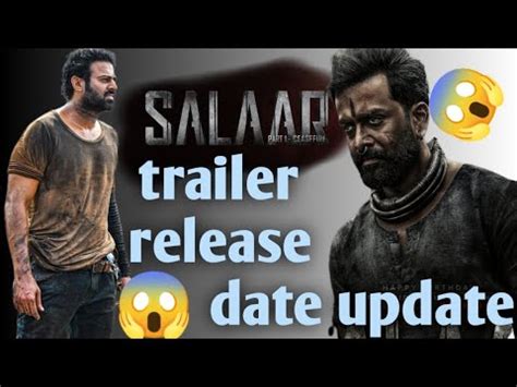 Salaar Trailer Update Salaar Trailer Releas Date Update Salaar