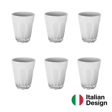 BACI MILANO Aqua Set 6 Bicchieri Bianco Erresse Shop