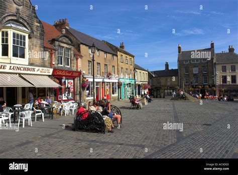 alnwick town centre northumberland england stock photo royalty  image  alamy