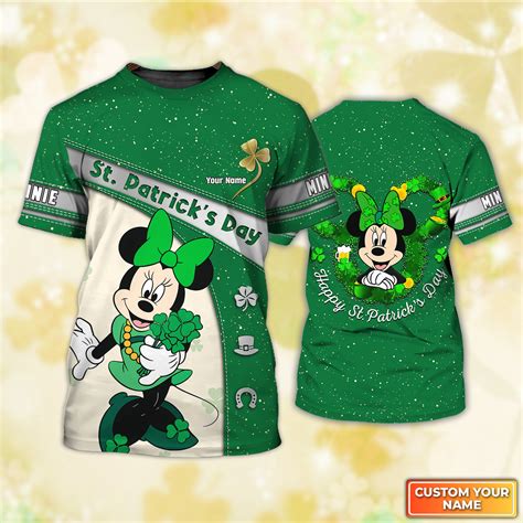 Disney Minnie Mouse St Patricks Day 3d All Over Print Tshirt Hoodie