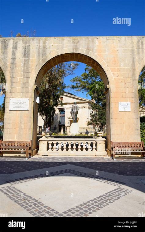 View Of The Stock Exchange In Upper Barrakka Gardens Seen Through The