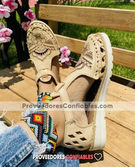 Zj00840 Huaraches Artesanales Mexicanos De Piso Para Mujer Color